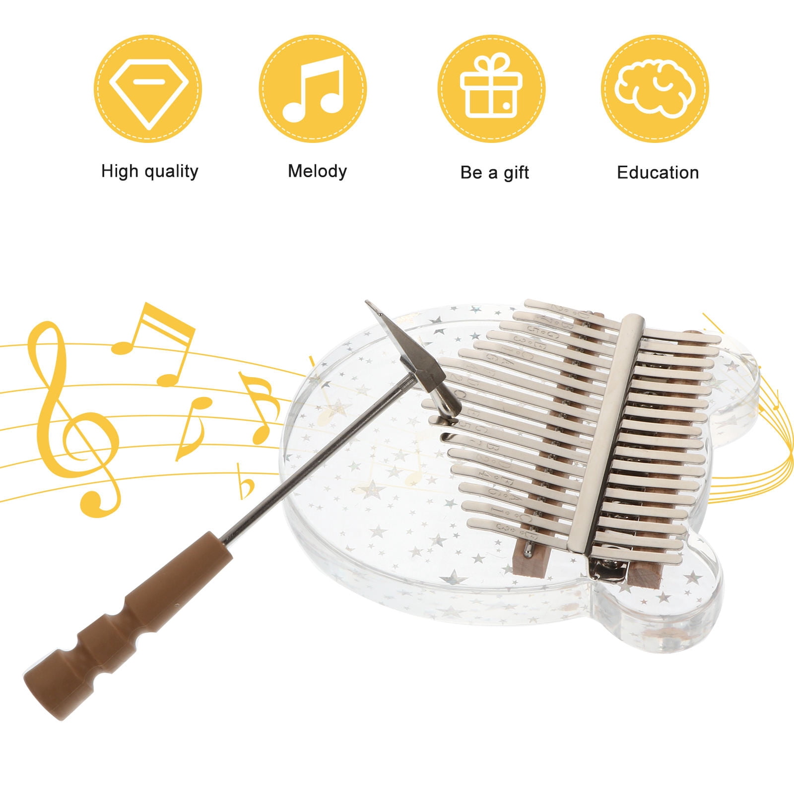 FENGGUIQU 1 Set Kalimba Thumb Piano Finger Piano Lightweight Musical Instrument with Assorted Colors