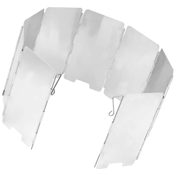 FENGGUIQU 1Set Aluminum Alloy Camping Stove Windshield Foldable Windproof Shield for Outdoor Cooking