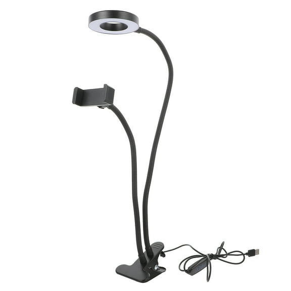 FENGGUIQU 1Set LED Fill Light with Clip Black for Home Office Video Conference and Makeup