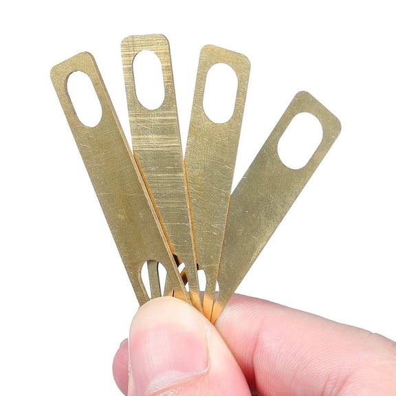 FENGGUIQU 1Set Guitar Neck Brass Shims Wear Resistant Metal for Bass and Guitar Accessories