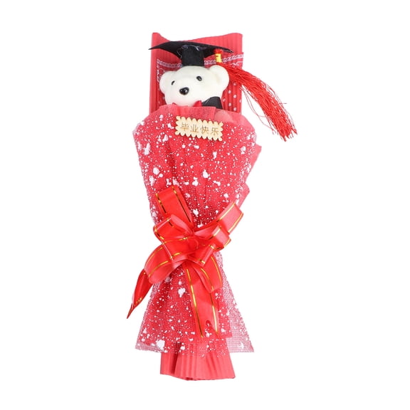 FENGGUIQU Red Foam Cloth Congrats Grad Bear Set for Graduation Season Celebration Decoration