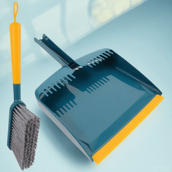 FENGGUIQU Green Small Dustpan and Broom Set, 1 Piece Compact Cleaning Tool for Home, Kitchen, and Various Decor Styles