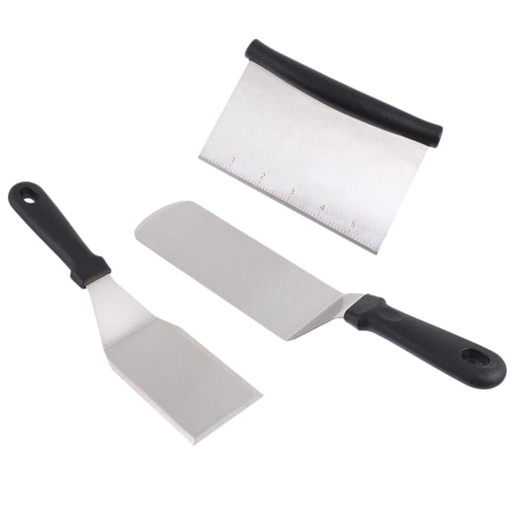 FENGGUIQU 1Set Home Cooking Shovels Stainless Steel with Comfortable Grip for Frying Steak and Vegetables