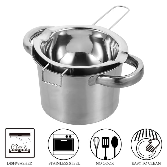 FENGGUIQU 1Set Lightweight Stainless Steel Double Boiler Pot for Chocolate Melting and Heating