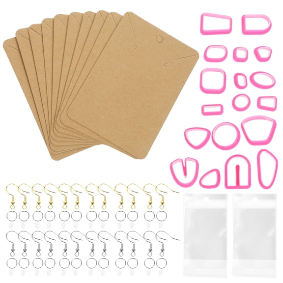 FENGGUIQU 1Set Multifunctional Clay Cutter Kit Rosy Polymer Clay Tools for DIY Earring Making