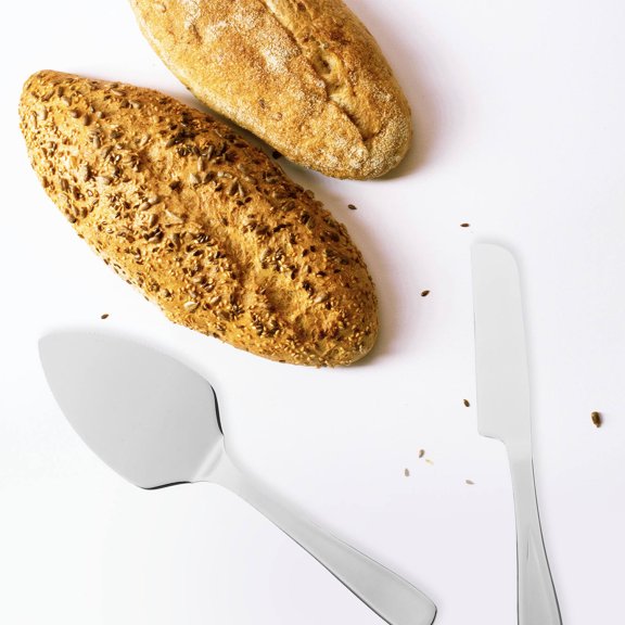FENGGUIQU 1Set Plated Silver Cake Cutter Spade and Server Set for Elegant Cake and Pie Serving