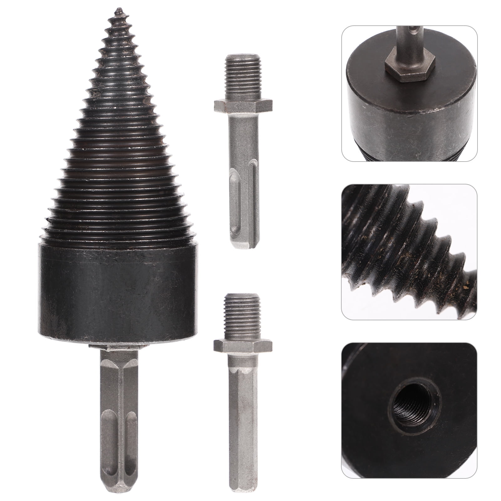 FENGGUIQU 1Set Woodworking Drill Bit Cone Firewood Splitter Tool Assorted Colors for Home Use