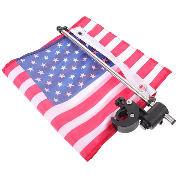 FENGGUIQU 1Set Usa Flag with Stainless Steel Boat Pole and Weather Resistant Fabric for Pontoon and Yacht