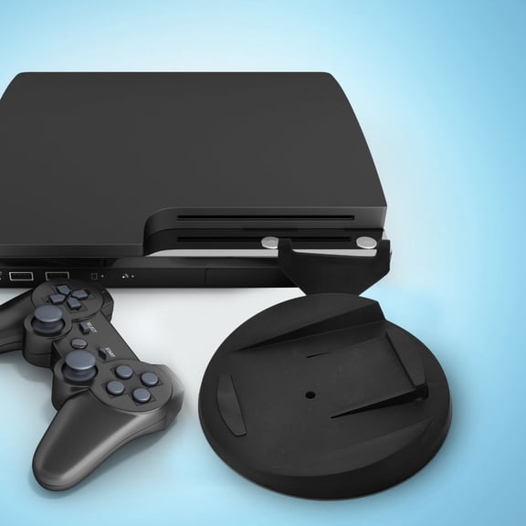 FENGGUIQU Vertical Game Base Stand 1Set Black Zinc Alloy ABS Rubber Stable Support for Gamers Gaming Room Setup