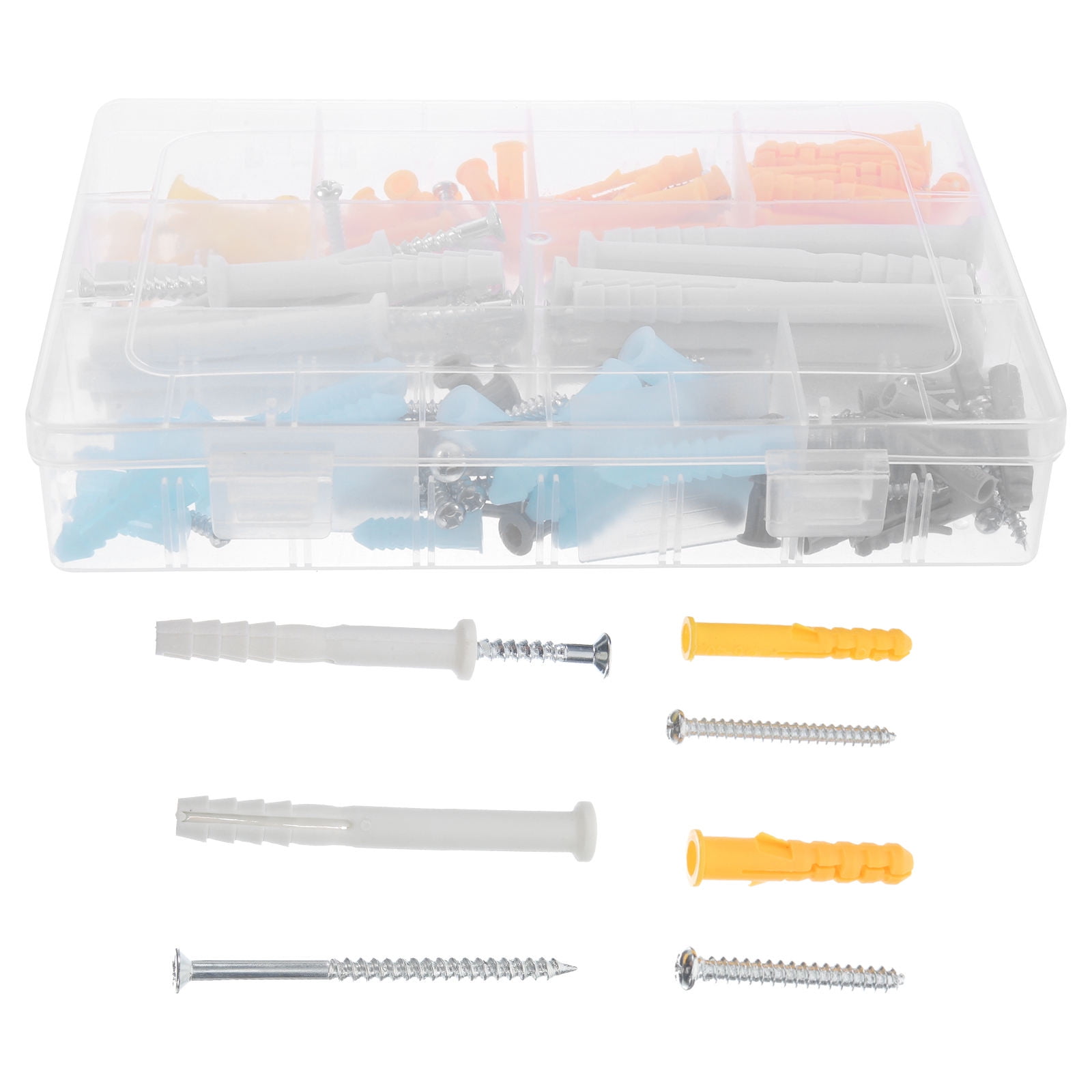 FENGGUIQU 1Set Concrete Anchors Kit with Screws Assorted Colors for Construction Use