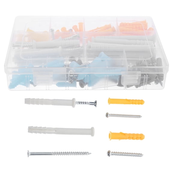 FENGGUIQU 1Set Concrete and Drywall Anchors with Screws Kit Assorted Colors for Reliable Fixing