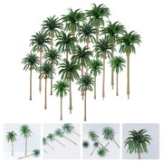 FENGGUIQU Green Plastic Coconut Tree Models for Dollhouse and Terrarium 1Set