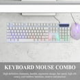 thumbnail image 1 of FENGGUIQU White Gaming Keyboard and Mouse Combo with LED Backlight and for PC and Laptop, 1 of 8