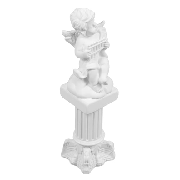 FENGGUIQU Small White Resin Angel Figurine Set for Home Decor, Tabletop Ornament, , Collectible Decoration