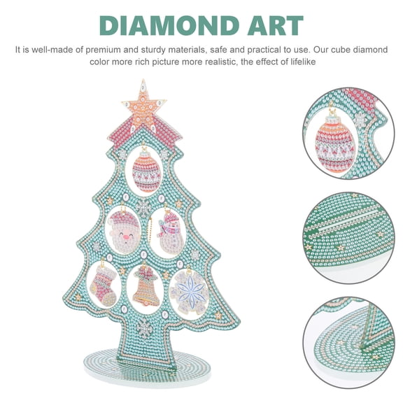 FENGGUIQU 1set Handcrafted Kit Christmas Tree Design With Crystals For Fun Crafting And Decorative Art