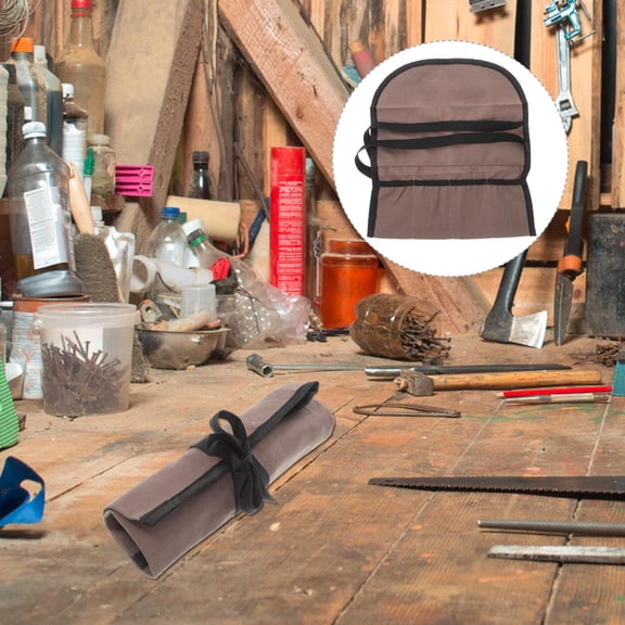 FENGGUIQU 2 Pcs Portable Roll Up Organizer Multi-Purpose Tool Bag for Diy Projects