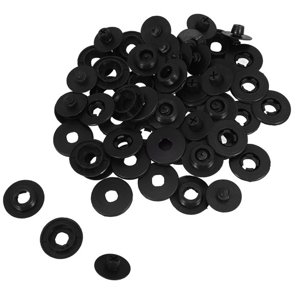 FENGGUIQU 20 Sets Car Floor Pad Fixings Black Installation For Car Usage