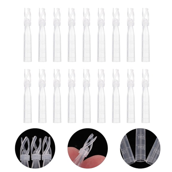 FENGGUIQU 200Pcs Laboratory Vials Insert Clear Plastic with Leak Proof Sealing for Hplc