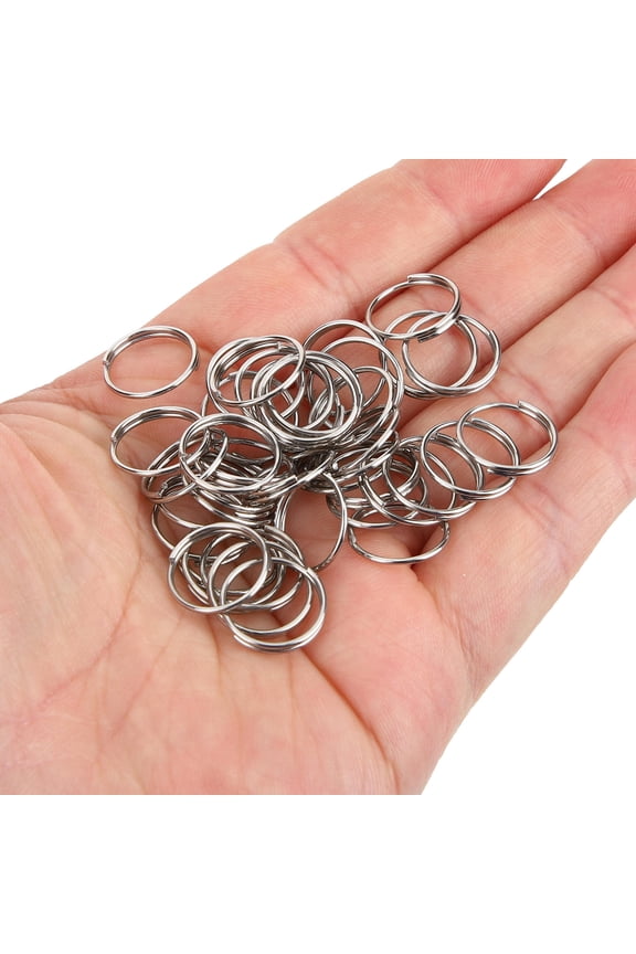 200-Pack Metal Split Key Bulk for Keychains, Organizing Keys, and Strong Key