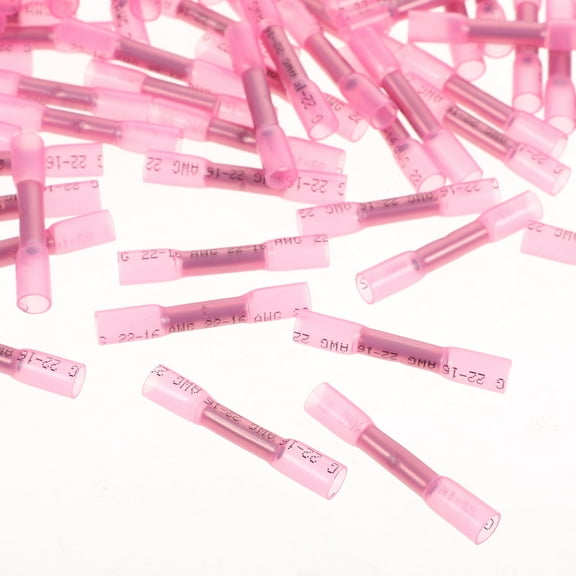 FENGGUIQU 200Pcs Screw Terminal Connector Red Copper Waterproof for Electrical Wiring