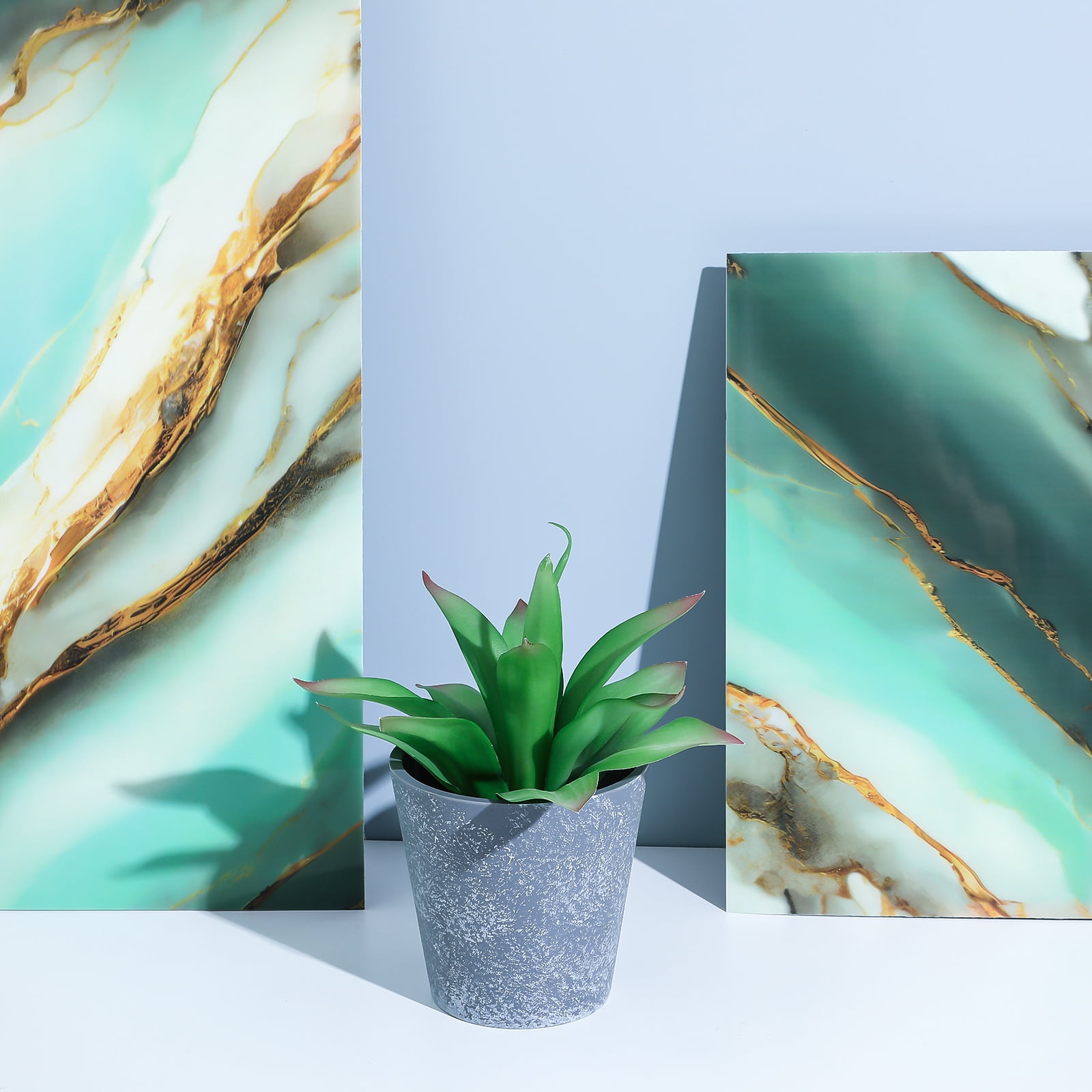 FENGGUIQU 20Pcs 23.58"x11.79" Wall Panels Self-Adhesive Waterproof Marble Pattern Wall Modern Stickers for Bathroom Kitchen Decor