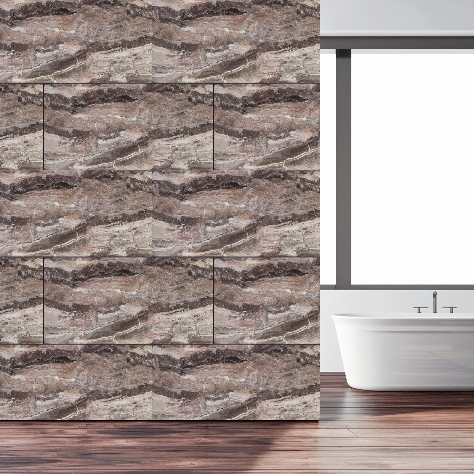 FENGGUIQU 20Pcs 23.58"x11.79" Wall Panels Self-Adhesive Waterproof Marble Pattern Wall Modern Stickers for Bathroom Kitchen Decor