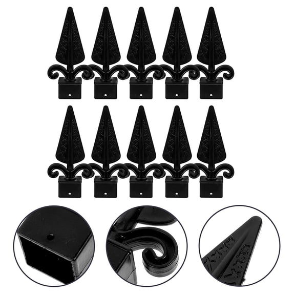 FENGGUIQU Black Plastic Fence Finials, and Scratch-Resistant Decorative Caps for Outdoor Fence Posts