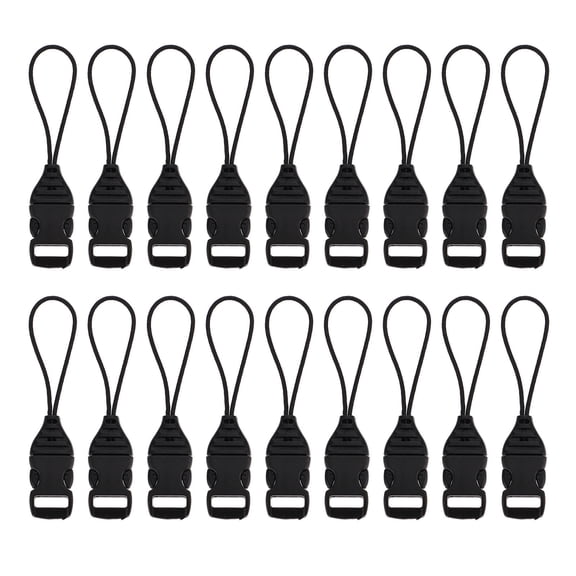 FENGGUIQU 20Pcs Detachable Mini Buckle Quick Release Black ABS Mini Professional Outdoor Gear