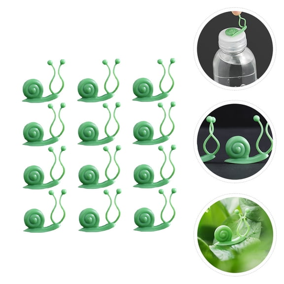 FENGGUIQU 20Pcs Plant Climbing Wall Fixture Clips Green Plastic Hooks for Home Plant Support and Decoration