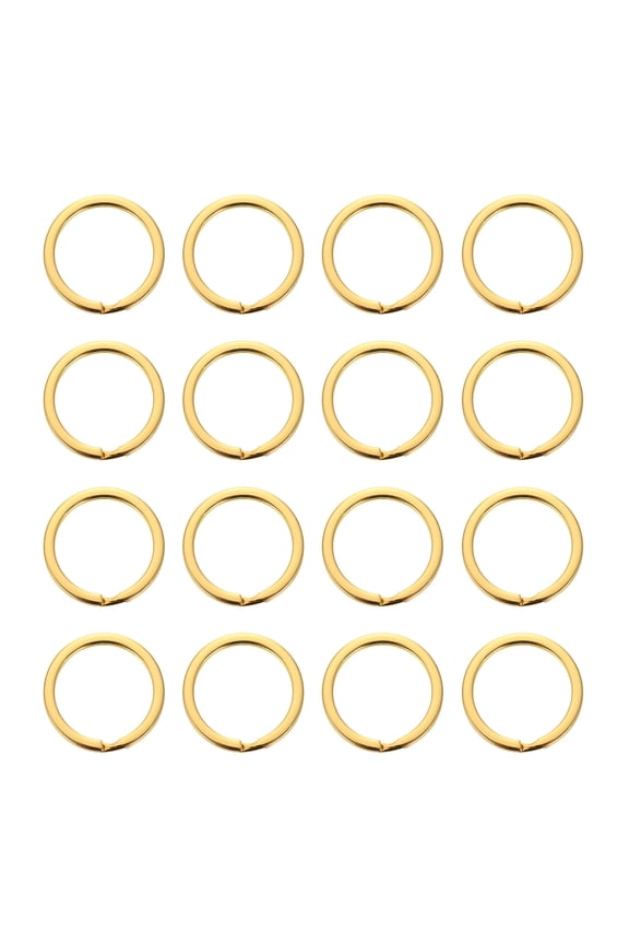 20-Pack Golden Metal Key , Heavy Duty Split for Crafts, Keychains, and Accessories