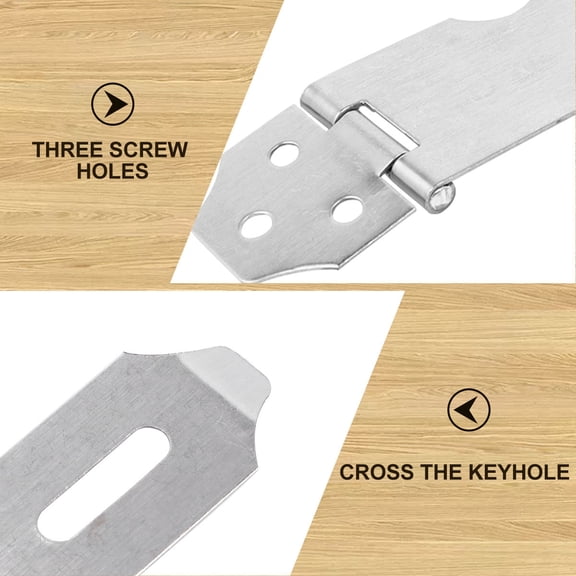 FENGGUIQU 20Pcs Heavy Duty Stainless Steel Padlock Door Hasp Clasp Easy Install for Cabinet Window and Door