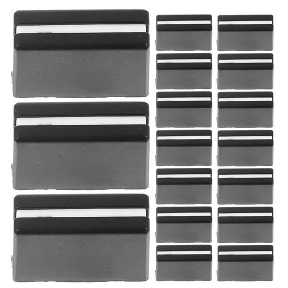 FENGGUIQU 20Pcs Mixer Fader Knobs Black Plastic Slider Caps for Dj Sound Board Console Parts