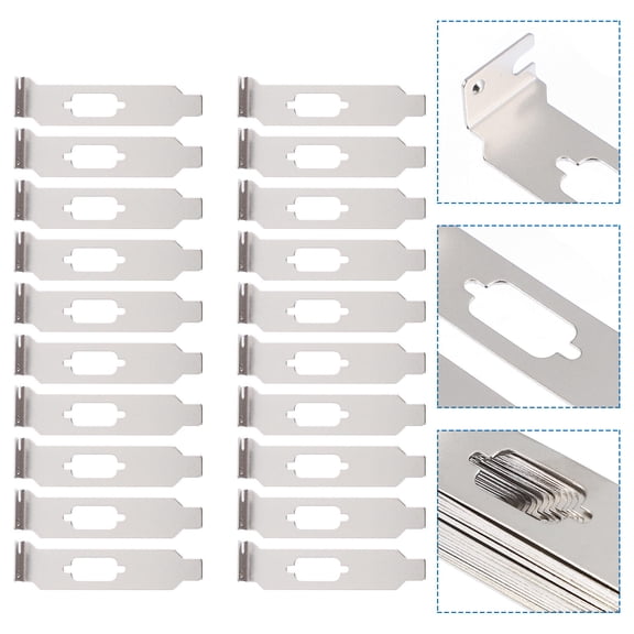FENGGUIQU 20-Pack PCI Slot Covers Steel Vent Panel for Computer Case Cooling and Heat Dissipation