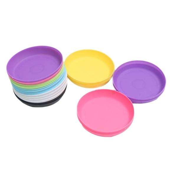 FENGGUIQU 20 Pcs Round Plastic Plant Saucers for Potted Plants, Garden Protectors, and Lightweight