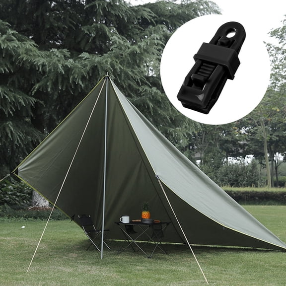 FENGGUIQU 20Pcs Heavy Duty Black Awning Locks Tent Clips Easy Install Tarp Fixator Tools