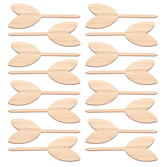 FENGGUIQU Vegetable Garden Markers Plant Labels Khaki Wood 20Pcs