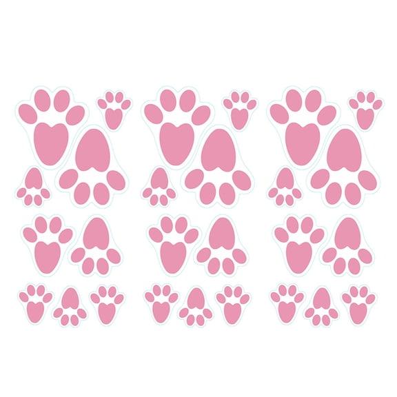 FENGGUIQU Bunny Sticker Clings for Easter Decorations, 24 Pieces Festive Window Decals