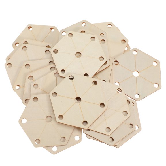 FENGGUIQU Wooden Weaving Board Set, Khaki, Ideal for Handmade Projects and Classroom Use