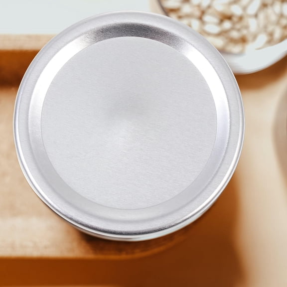 FENGGUIQU Rust-Resistant Plated Silver Tin Lids, Storage Solid Lids for Jars, 24Pcs