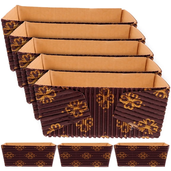 FENGGUIQU 25Pcs Wavy Cardboard Cake Pans Non-Deformable Heat Resistant for People Who Bake
