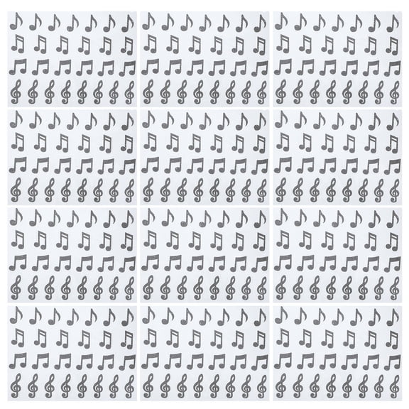 FENGGUIQU 27Pcs Black Musical Notes Stickers for Classroom Prizes and Scrapbook Music Projects