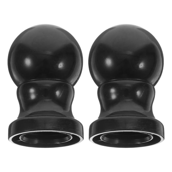 FENGGUIQU Black ABS Flagpole Topper Rotating Design for Indoor and Outdoor Flags, 2 Pieces Durable Flag Pole Accessories