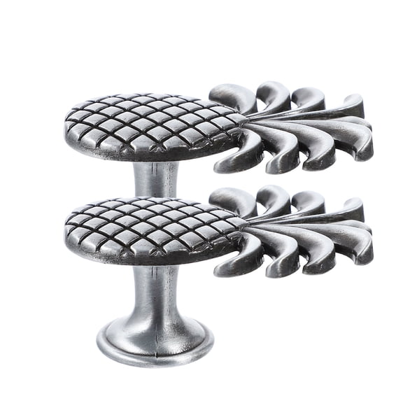 FENGGUIQU Zinc Alloy Door Knobs, Silver Pineapple Shaped for Furniture, Durable and Stylish
