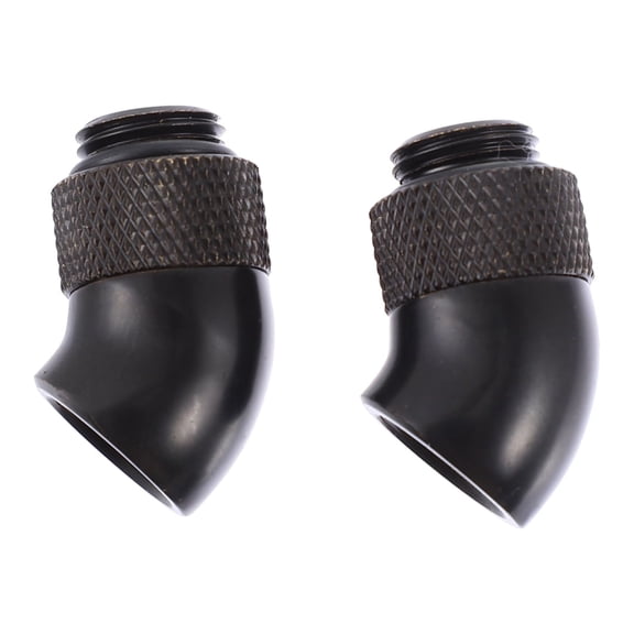 FENGGUIQU Black Nickel Plated Brass Computer Water Cooling Fittings 2 Sets Cooling Accessories