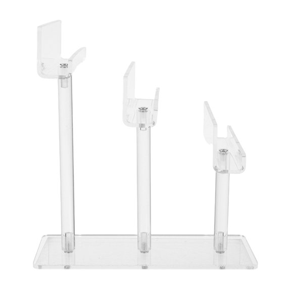 FENGGUIQU 2Pcs Acrylic Eyeglass Holder Stand Transparent Multi Tier Organizer Rack for Glasses Storage