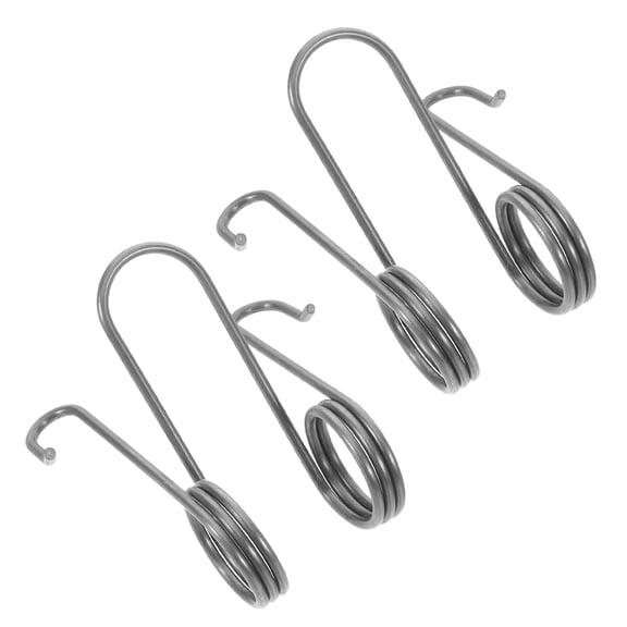 FENGGUIQU Agricultural Seeder Parts Steel Spring Plated Silver for Garden Planting Machine 2Pcs