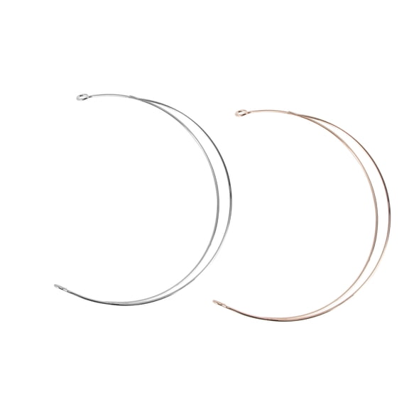 FENGGUIQU 2Pcs Fashion Alloy Wire Hair Hoop for DIY Head Wrap Assorted Color Lightweight and Elegant