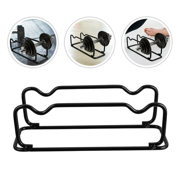 FENGGUIQU 2Pcs Black Dumbbell Bracket for Home Use Durable Fitness Equipment Stand