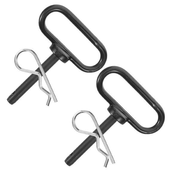FENGGUIQU 2Pcs Black Stainless Steel Trailer Hitch Pin with Clip for Lawn Tractor and Utility Use