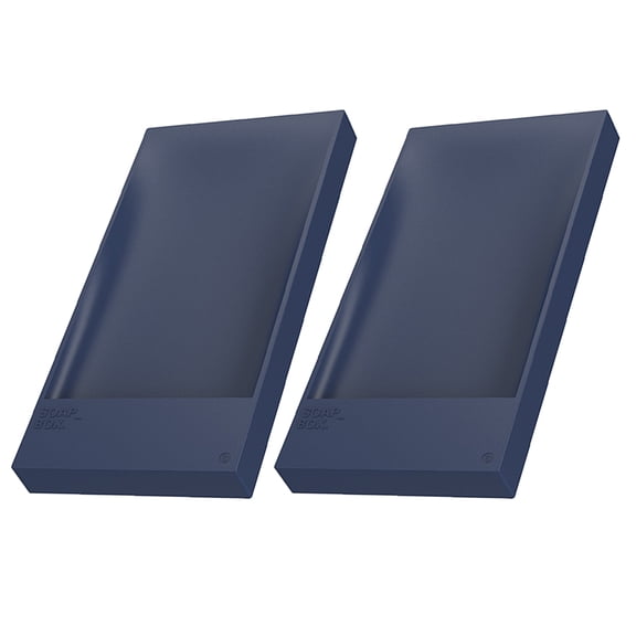 FENGGUIQU 2-Pack Dark Bathroom Soap Holders with Hidden Drain Design, Material for Family & Guest Room Use